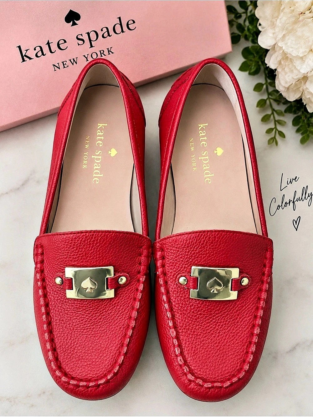 Kate Spade Carmen Loafers in Red US 7 B NWOT